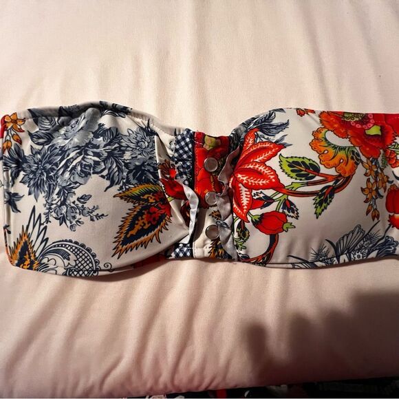Lucky Brand Other - LUCKY BRAND Printed Floral Bandeau Bikini Set